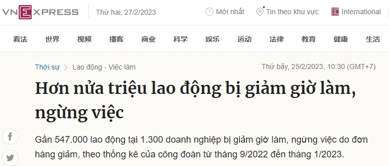 大萧条！越南爆发大规模裁员潮，54万员工遭殃！