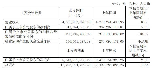 酚醛树脂销量同比增长32.6%，圣泉集团上半年营收约43.66亿